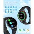 thumbnail image 4 of Black-Connected Watch Men Round Smartwatch Heart Rate Monitor Sport Watch Pedometer Waterproof IP68 Sleep Tracking Smartwatch Bluetooth SMS and Call Notification for Android iOS, 4 of 5