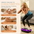 thumbnail image 5 of Lifepro HexaPlate Lite Vibration Plate Exercise Machine – Full Body Vibrating Plate for Weight Loss, Lymphatic Drainage & Recovery – Compact Home Workout with Magnetic Acupoints & Remote - Purple, 5 of 11
