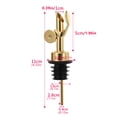 thumbnail image 3 of 3 Pack Nonrust Steel Automatic Liquor Pourers Leak proof Wine Bottles Spouts For Oil Vinegar Sturdy Kitchens Tool, 3 of 8