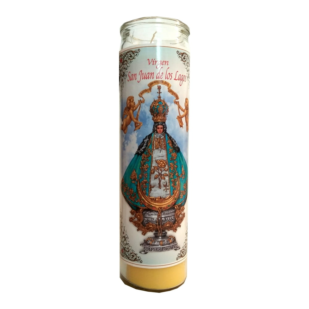 Virgin San Juan De Los Lagos Devotional Yellow Candle