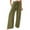 Army Green, variant on Women Palazzo Pants Summer Boho Wide Leg High Waist Casual Lounge Pants