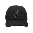 thumbnail image 2 of Daxton Old English 3D Alphabet Letters Numbers Initial Baseball Dad Hat - Black, Number 5, 2 of 2