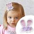 thumbnail image 4 of GunRayan Trendy Kids Winter Knitting Crochet Rabbit Snap Hair Clips Flower Carrot Barrette Hairgrip Girls Hairpin Hair Clips for Toddlers Girls (Pink, One Size), 4 of 5