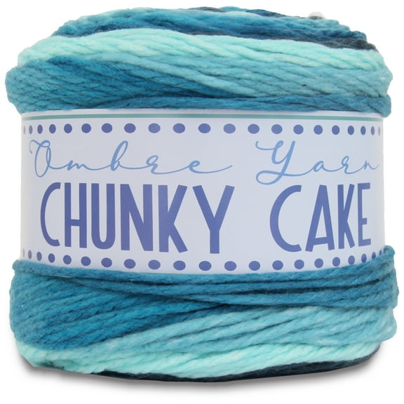 ThreadArt Ombre Yarn - Big Chunky Yarn Cake, 300g (316 Yards) Thick Super Bulky #6 for Knitting & Crochet - Variegated 100% Soft Acrylic Fiber - Winter Forest 05