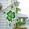 thumbnail image 4 of America Forever St Patricks Day Shamrock House Flags 28" x 40" Double Sided Lucky Green Clover Holiday Luck of the Irish Seasonal Outdoor Yard St Patricks Day Decorations, 4 of 7