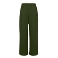 thumbnail image 6 of Tittly Palazzo Pants Wide Leg Pants Woman Women's High Waist Casual Solid Color Elastic Waist Loose Wide Leg Pants Trousers Baggy Pants Baggy Pants Women GN1 M, 6 of 8