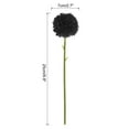 thumbnail image 2 of Uxcell Artificial Flower Heads Silk Chrysanthemum Ball Hydrangea Black Faux Flowers 10Pcs, 2 of 6