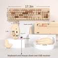 thumbnail image 4 of Teclado y ratón inalámbricos Links9+ de estilo retro de tamaño completo, 4 of 7