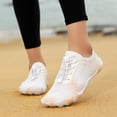 thumbnail image 2 of lnmuld Men Women Barefoot Shoes, Breathable Mesh Shoes for Water Yoga Fitness Hiking Color:White,Size:10, 2 of 9