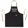 thumbnail image 6 of Chef Apron for Men, Funny Saying Apron, BBQ Cooking Apron, Men's Cooking Apron with 3 Pockets, Unique Gift for Father Husband Boyfriend, Black, 6 of 6