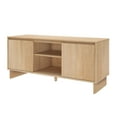 thumbnail image 6 of Modern TV Stand, 2 Door w/ Middle Shelf  (1499 x 406 x 635mm / 59 x 16 x 25in), Blonde, 6 of 9