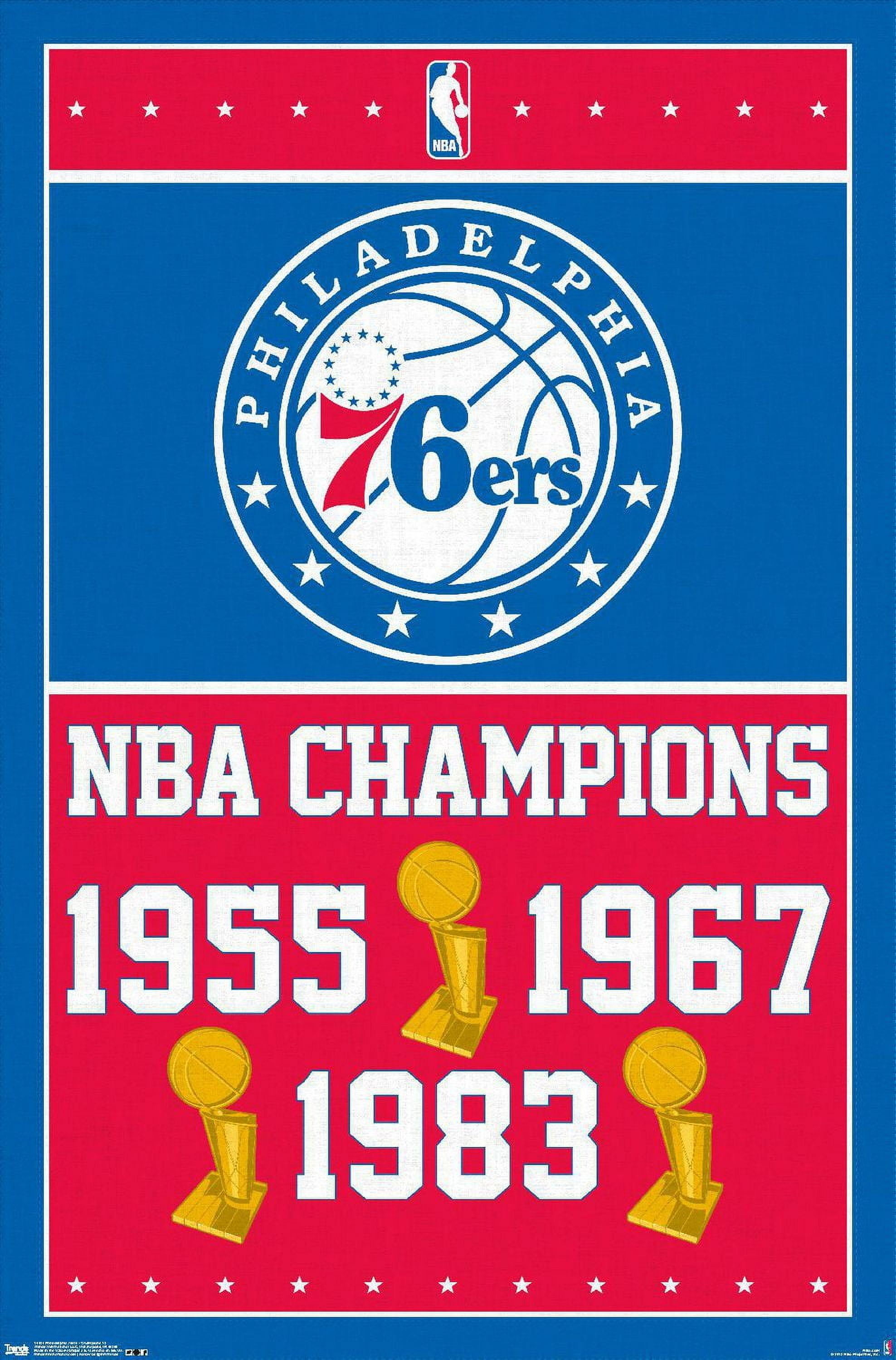 NBA Philadelphia 76ers - Champions 15 Wall Poster, 22.375" x 34"