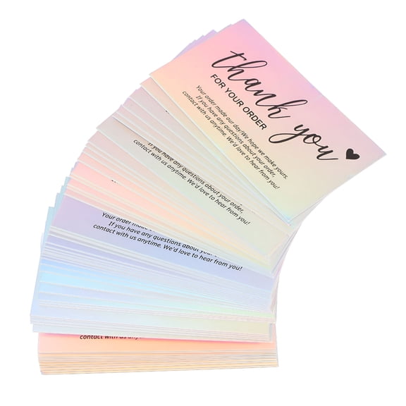 CCOCC 50pcs Thank You Cards Thank You Postcards Small Business Thanks Themed Postcards