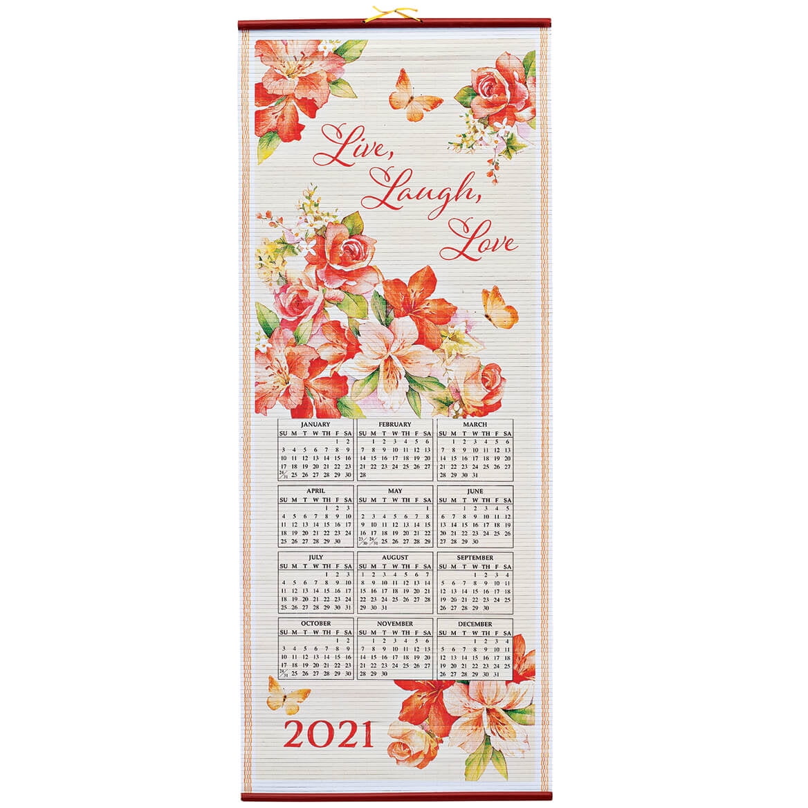 Dual Sided 2 Year Scroll Calendar Ideal For Small Spaces Pastel Floral Design Planners Organizers Business Industrial 32baar Com scroll calendar 2021