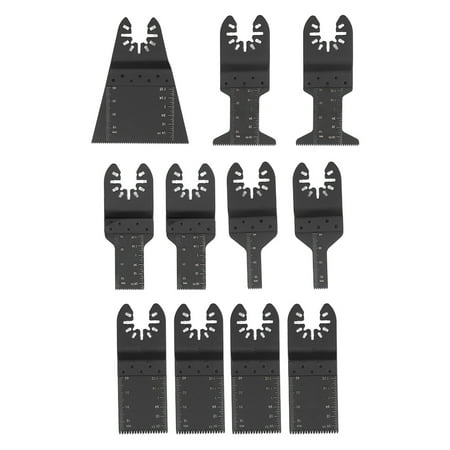 

11PCS Oscillating Saw Blade Quick Release Carbon Steel Woodworking Straight Multitool Blade Kit