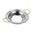 thumbnail image 2 of Wok de acero inoxidable con doble asa, fácil de limpiar, olla para saltear versátil. 30 cm Plata, 2 of 8