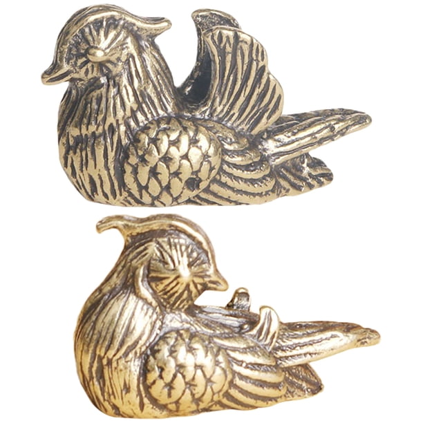 1 par de mandarín de pato boda de boda mandarina escultura de pato regalo de escritorio de escritorio