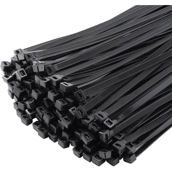 200PCS 10 inch Black Zip Ties 75LBS Tensile Strength Self-Locking heavy duty UV Resistant Cable Tie Wraps for indoor and outdoor use(Black)