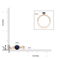 thumbnail image 4 of ANGARA Natural 1.6 ct Blue Sapphire and Diamond Ivy Scroll Engagement Ring in 14K Rose Gold for Women (Size-7mm) | September Birthstone, Anniversary, Jewelry Gift for Women | Natural Sapphire Ring, 4 of 9