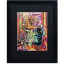 Trademark Fine Art "5 O'clock Somewhere" Canvas Art by Josh Byer, Black Matte, Black Frame