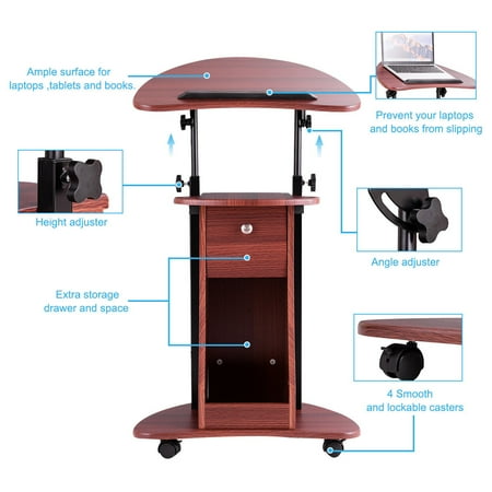 32 To 46 Height Adjustable Tilt Top Desk Table Notebook Computer