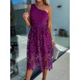 thumbnail image 2 of 2024 Été Chic Dame Patchwork Midi Robe Élégante Femmes Sans Manches Robe de Soirée Décontractée Épaule Libre Robes Sans Dos, 2 of 7