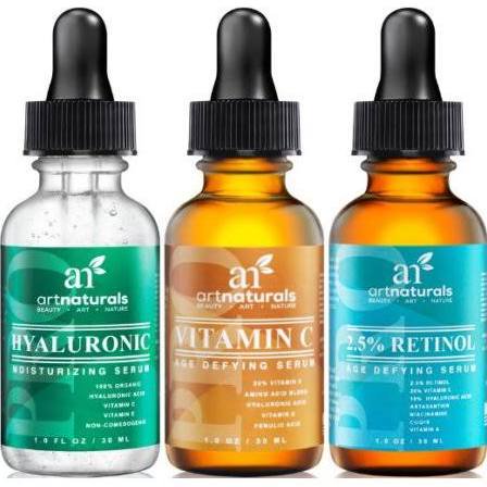Art Naturals Retinol Serum and Vitamin C Serum Trio Set ...