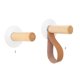 thumbnail image 3 of Gancho de abrigo de madera natural de montaje en pared Punch Free organizador único perchero para sombrero Feliz Sencillez, 3 of 5