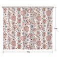 thumbnail image 5 of Floral Baseball Pattern Shower Curtain 84"x72" ,Bathroom Decorative Shower Curtains Set with 12 Hooks,Modern Waterproof Washable Shower Curtain, 5 of 6