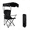 BLACK, variant on 1pc Camping Chair With Canopy, Outdoor Folding Lounge Chair With Adjustable UPF 50+ Sun Shade & Cup Holder, Portable Camping Recliner For Camp Beach Outdoor Sports Sketching