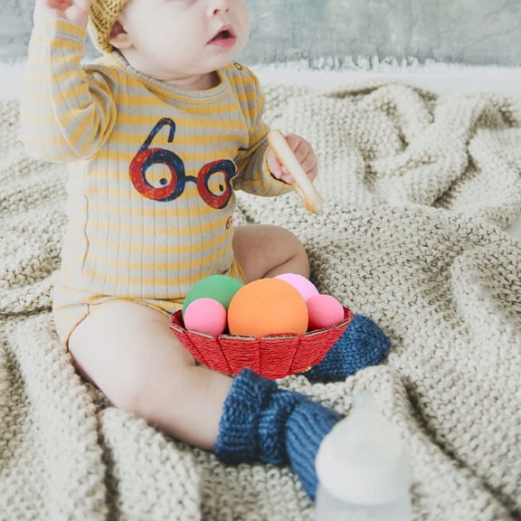 PAMINGONO 1 Set Weaving Basket Materials Kit Pink Paper Rope Creativity Development Classroom Use