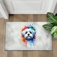 thumbnail image 4 of Watercolor Drip Maltese Pop Art Colorful Portrait Artwork Doormat Maltese Dog Lover Gifts Idea Indoor Outdoor Welcome Mat - 01009, 4 of 5