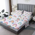 thumbnail image 2 of King Size 6 Pcs Bed Fitted Sheet Set with 14" Deep Pocket，Flat Sheet Set for Kids and Adults Bedding Set with 2 Pillowcase for Bedroom Decor, 2 of 9