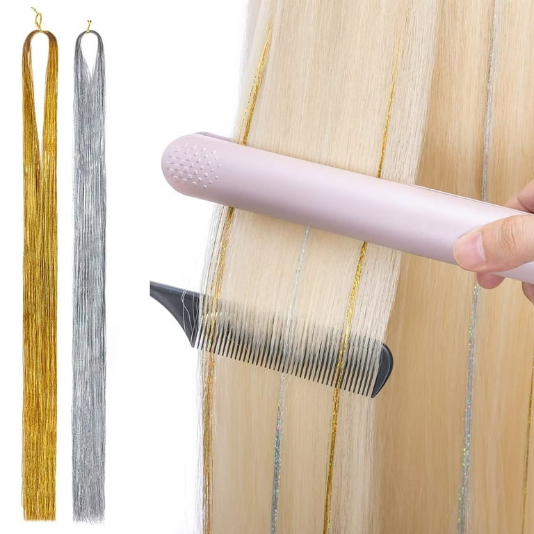 CLEARANCE! 8 Colors 1600 Strands Hair Tinsel Kits Glitter Hair