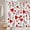 Rouge Rose Blanc, variante sur Rideau de Douche Saint-Valentin Rouge Cœur Doux Rayures Noires Blanches Couple Amoureux Couple Mode Moderne Festival Tissu Décoration de Salle de Bain avec Crochets