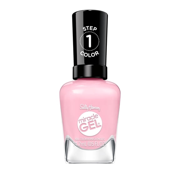 Sally Hansen Miracle Gel Supercharged Pinks Nail Polish, Salon-Quality Gel-Like Polish, Long-Lasting, Chip-Resistant, Blush Crush 0.5 fl oz