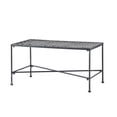 thumbnail image 6 of CoSoTower 36.75" Outdoor Iron Coffee Table - Black Brush Silver Patio Table for Garden, Deck or Porch - Powder Coated 20.75" D x 18" H - Easy Assembly, 6 of 9