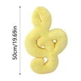 thumbnail image 3 of TAROFISH Musical Note Throw Pillow 19.69 Inch Soft Plush Cushion for Music Lovers Home Decor Bed Sofa Living Room,Yellow,1PC, 3 of 5