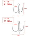 thumbnail image 4 of 10PCS/Set Ahite Nickel Sharpened Barbed Hooks Fishing Tackle Treble Jig Fishhooks High Carbon Steel 6#, 4 of 8