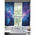 thumbnail image 3 of Starry Sky Sheer Curtains 63 inches Long 2 Panels Set Color Night Sky Nature Scenery Modernism Sheer Window Curtain Rod Pocket Voile Drapes for Living Room/Bedroom, Each 52" W x 63" L, 3 of 7