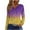 Purple, variant on yievot Women's 2023 Fall Long Sleeve Henley Tops V Neck Tunic Casual Loose Patchwork Blouse