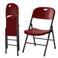 thumbnail image 4 of VTOY 2-Pack Plastic Folding Chairs Foldable Chairs for Home and Office, for Indoor and Outdoor Events-Red, 4 of 6