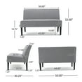 thumbnail image 5 of Charlotte Modern Fabric Loveseat, Gray and Matte Black, 5 of 8
