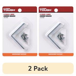 2-Inch Corner Brace with Mounting Screws, Pack of 2
