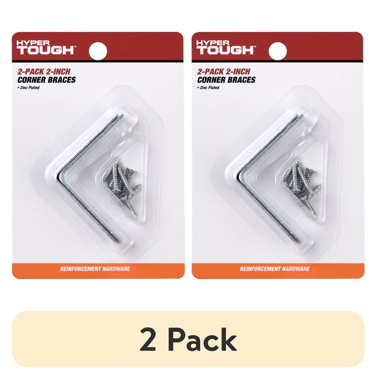 2-Inch Corner Brace with Mounting Screws, Pack of 2 photo 1