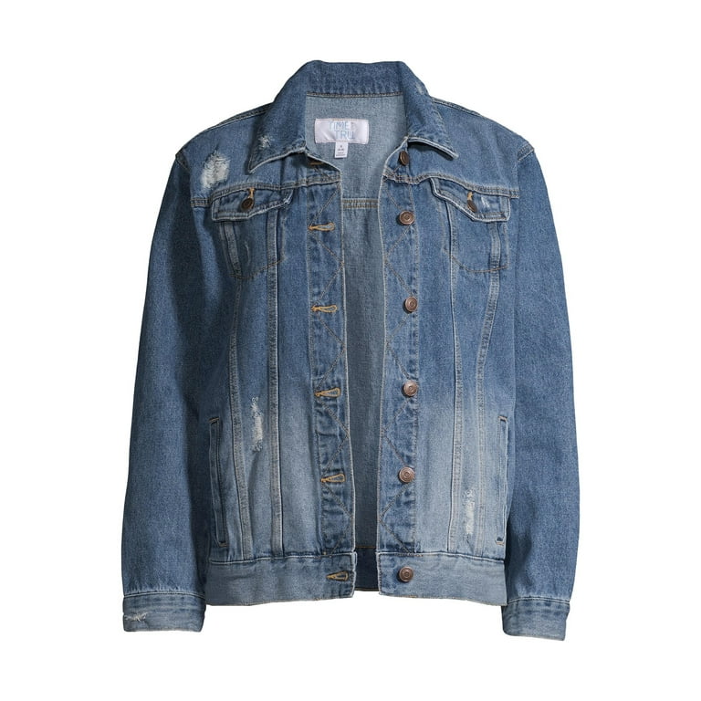 Time and Tru Women's Trucker Jean Jacket - Walmart.com