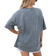 thumbnail image 2 of Women's Gameday Couture Gray Santa Clara Broncos On the Ball Oversized T-Shirt, 2 of 2