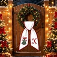 thumbnail image 2 of Personalized Christmas Wreath Sash with Monogram and Embroidery Christmas Tree for Front Door, X, 2 of 6