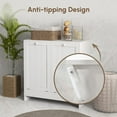 thumbnail image 4 of Laundry Efficiency: White 2-Compartment Tilt-Out Hamper Storage Cabinet, 4 of 6