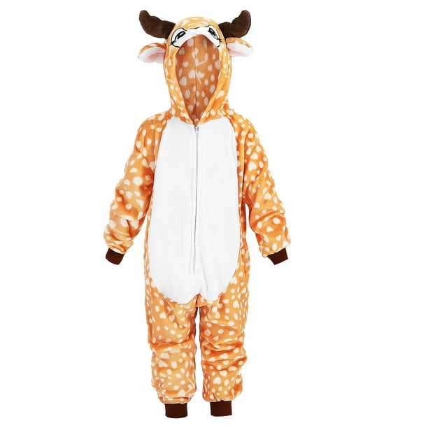 Pijama de una pieza con diseño de ciervo, ideal para cosplay, para invierno, talla 140